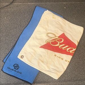 Budweiser Red and Gold Logo Towel